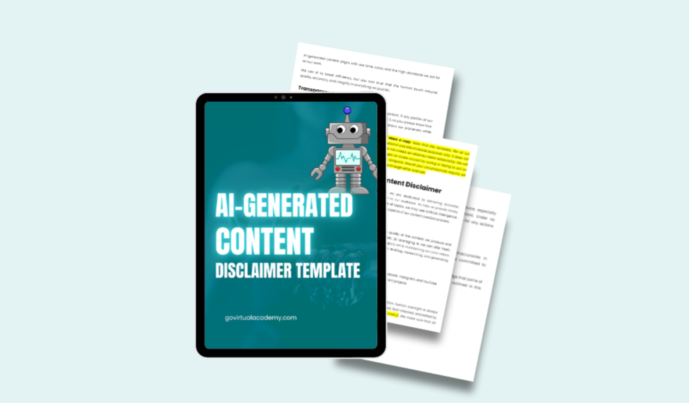 AI-generated content disclaimer template