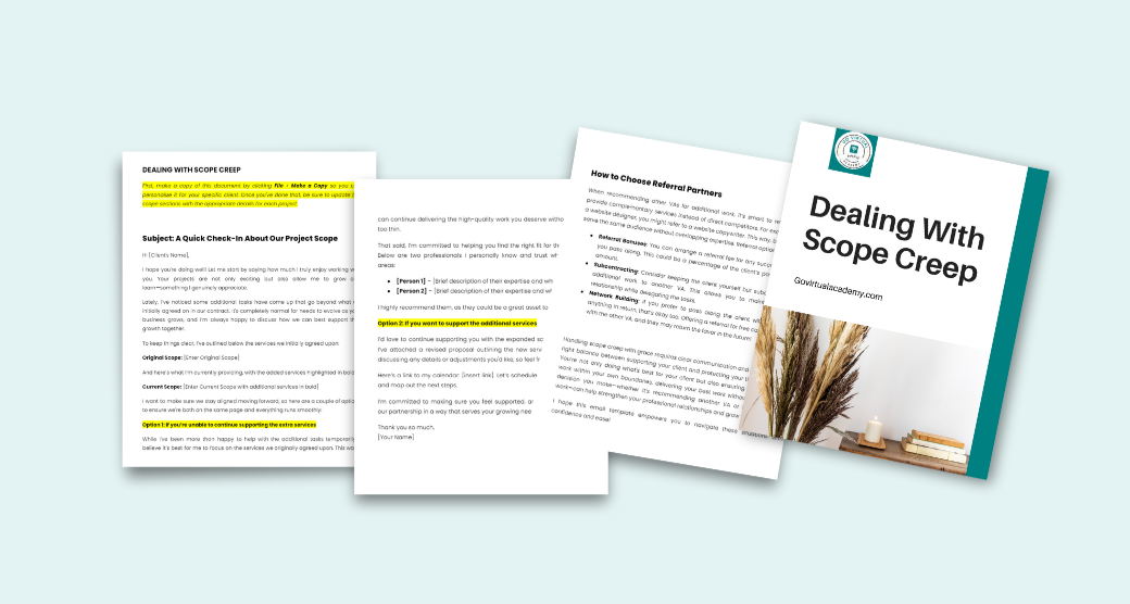 dealing with scope creep