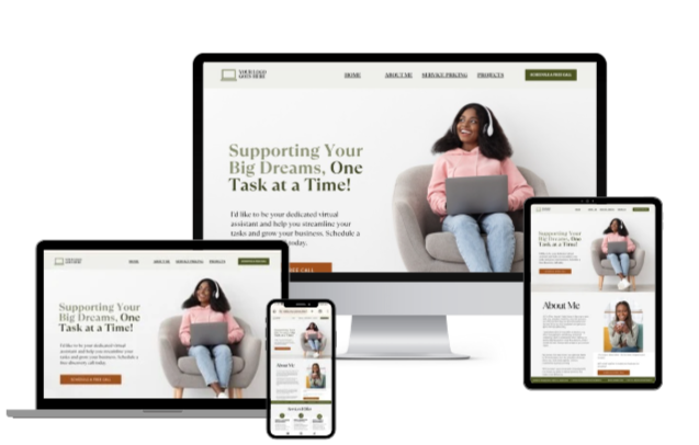 virtual assistant portfolio website template